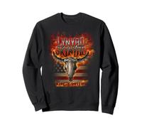 Lynyrd Skynyrd Bandera de Estados Unidos Steer Skull Rock Band Regalos de los años 70 Sudadera