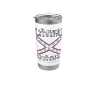 Lynyrd Skynyrd Bandera Estados Unidos Estrellas Rayas Sur Rock Country Vaso térmico de acero inoxidable de doble pared