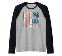 Lynyrd Skynyrd Bandera Logo US Stars Stripes 70s Southern Rock Camiseta Manga Raglan