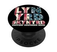 Lynyrd Skynyrd Bandera Logo US Stars Stripes 70s Southern Rock PopSockets PopGrip Adhesivo