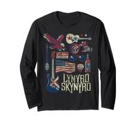 Lynyrd Skynyrd Collage Sweet Home Alabama - Banda de Bandera de EE. UU Manga Larga