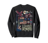 Lynyrd Skynyrd Collage Sweet Home Alabama - Banda de Bandera de EE. UU Sudadera