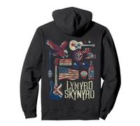 Lynyrd Skynyrd Collage Sweet Home Alabama - Banda de Motociclista con Bandera de Estados Unidos Sudadera con Capucha