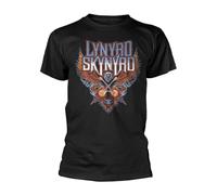 Lynyrd Skynyrd Crossed Guitars Hombre Camiseta Negro Regular, Negro, M