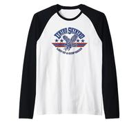 Lynyrd Skynyrd Dyin Breed Logo Bandera de Estados Unidos 70s Rock Band Classic Camiseta Manga Raglan