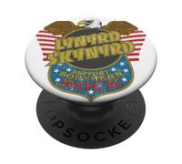 Lynyrd Skynyrd Eagle - Insignia de Apoyo de águila, Bandera de Estados Unidos de los años 70 PopSockets PopGrip Adhesivo