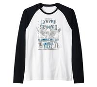 Lynyrd Skynyrd En Concierto Amarillo Texas Vintage 1970s Rock Camiseta Manga Raglan