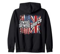 Lynyrd Skynyrd Event Bad Co - Bandera de Reino Unido con Bandera británica Sudadera con Capucha