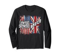 Lynyrd Skynyrd Event Bad Co - Bandera de Reino Unido con Bandera de Reino Unido Manga Larga