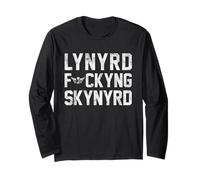 Lynyrd Skynyrd F con el logotipo de Epic Southern Band Classic Rock Manga Larga