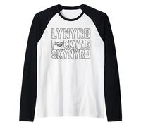 Lynyrd Skynyrd F Kyng Epic Southern Band Classic Logo Rock Camiseta Manga Raglan