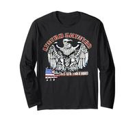 Lynyrd Skynyrd Fly On Free Bird Bandera de Estados Unidos Southern Retro Rock Manga Larga