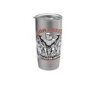 Lynyrd Skynyrd Fly On Free Bird Bandera de Estados Unidos Southern Retro Rock Vaso térmico de acero inoxidable de doble pared