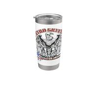 Lynyrd Skynyrd Fly On Free Bird Bandera de Estados Unidos Southern Rock Retro Vaso térmico de acero inoxidable de doble pared