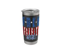 Lynyrd Skynyrd Freebird Logo Stars Stripes US Flag Vaso térmico de acero inoxidable de doble pared