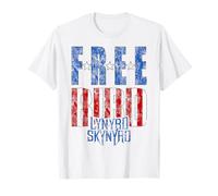 Lynyrd Skynyrd Freebird - Logotipo de Contraste con la Bandera de EE. UU Camiseta