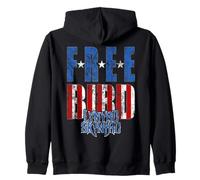 Lynyrd Skynyrd Freebird - Logotipo de Contraste con la Bandera de EE. UU Sudadera con Capucha