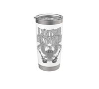 Lynyrd Skynyrd Home Sweet Alabama Guitar Eagle Bandera retro de EE. UU Vaso térmico de acero inoxidable de doble pared