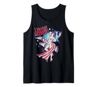 Lynyrd Skynyrd Lady Liberty Eagle Stars Stripes, bandera de EE. UU. Camiseta sin Mangas