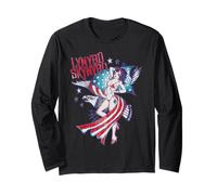 Lynyrd Skynyrd Lady Liberty Eagle Stars Stripes, bandera de EE. UU. Manga Larga