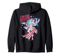 Lynyrd Skynyrd Lady Liberty Eagle Stars Stripes, bandera de EE. UU. Sudadera con Capucha