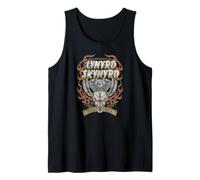 Lynyrd Skynyrd Motor Skull Classic Southern Rock Band Biker Camiseta sin Mangas
