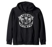 Lynyrd Skynyrd - Parche para Motociclista, diseño de Calavera Sudadera con Capucha