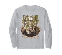 Lynyrd Skynyrd Photo Crest Southern Country Vintage Rock años 70 Manga Larga
