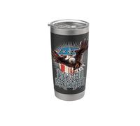 Lynyrd Skynyrd Pick Em Up Em Up Free Bird Rock Stars Stripes Vaso térmico de acero inoxidable de doble pared