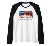 Lynyrd Skynyrd Placa de matrícula 1964 Sweet Home Bandera de Estados Unidos Alabama Camiseta Manga Raglan