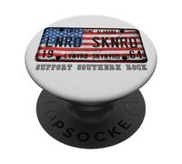 Lynyrd Skynyrd Placa de matrícula 1964 Sweet Home Bandera de Estados Unidos Alabama PopSockets PopGrip Adhesivo