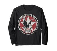 Lynyrd Skynyrd Rojo, Blanco y Azul Águila Estrellas Retro 70s Rock Manga Larga