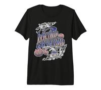 Lynyrd Skynyrd RWB Logo Eagle, Bandera Estadounidense, Estrellas y Rayas Patriot Camiseta Premium