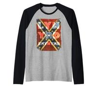Lynyrd Skynyrd Southern Pride - Bandera Retro de los años 70 Rock Country Camiseta Manga Raglan