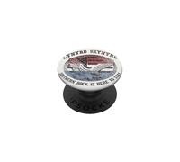 Lynyrd Skynyrd Southern Rock Here To Stay Biker - Logotipo de la Bandera de Estados Unidos PopSockets PopGrip Adhesivo