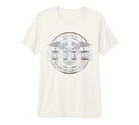 Lynyrd Skynyrd Southern Rock - Sombrero de Rock con Logotipo Plateado de los años 70 Camiseta Premium