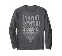 Lynyrd Skynyrd Spade - Juego de Cartas con Logotipo Vintage de los años 70 Manga Larga