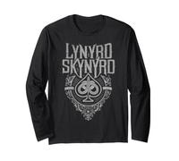 Lynyrd Skynyrd Spade - Juego de Cartas con Logotipo Vintage de los años 70 Manga Larga