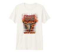 Lynyrd Skynyrd Steer Skull Made America Classic Rock Band Camiseta Premium