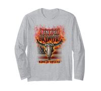 Lynyrd Skynyrd Steer Skull Made America Classic Rock Band Manga Larga