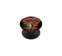 Lynyrd Skynyrd Steer Skull Made America Classic Rock Band PopSockets PopGrip Adhesivo