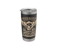 Lynyrd Skynyrd Sweet Home Alabama 74 Rock Festival Biker 70s Vaso térmico de acero inoxidable de doble pared