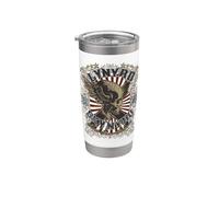 Lynyrd Skynyrd Sweet Home Alabama Biker 1974 Skull Vintage Vaso térmico de acero inoxidable de doble pared