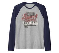 Lynyrd Skynyrd Sweet Home Alabama Logo Classic Vintage Rock Camiseta Manga Raglan