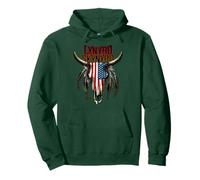 Lynyrd Skynyrd USA Skull Biker Steer Southern Rock Regalos Sudadera con Capucha