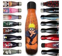 LYO Hômadict Naruto Botella isotérmica - Botella de Acero Inoxidable Reutilizable Naruto Naruto Shippuden - Mantenimiento Caliente y frío 12 Horas - para Deporte, Viaje, Diario, 500 ml - BPA Free -