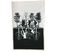 LYO Stranger Things Sherpa - Manta Polar para Fiestas (100 x 150 cm), Rojo y Negro