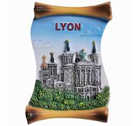 Lyon France - Imán 3D para nevera, diseño de recuerdo de viaje
