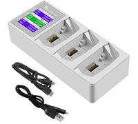 LYONGTECH Cargador de batería bidireccional LCD con carga de almacenamiento para DJI Flip Drone, pantalla de 3 baterías, accesorios de hub de carga
