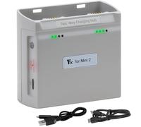 LYONGTECH Cargador de batería dual para DJI Mini 4K/2/2 SE, Mini SE Drone, hub de carga bidireccional, accesorios de carga de 2 baterías